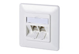 METZ CONNECT Anschlussdose Cat6A 2xRJ45 130B11D21027-E ver-ws Kanaleinb schräg