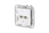 METZ CONNECT Anschlussdose Cat6A 2xRJ45 130B11D21127-E ver-ws Kanaleinb schräg