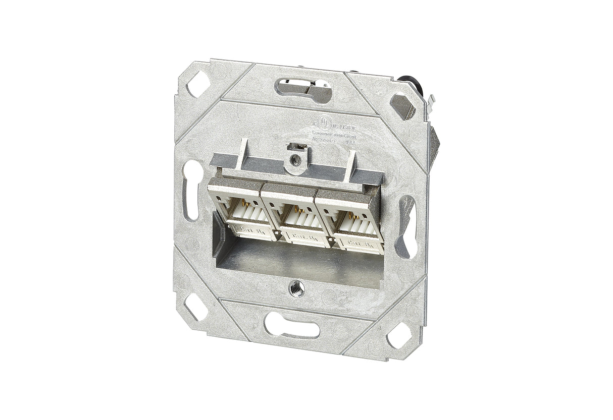 METZ CONNECT Anschlussdose Cat6A 3xRJ45 130B11D31200-E Kanaleinb schräg IDC