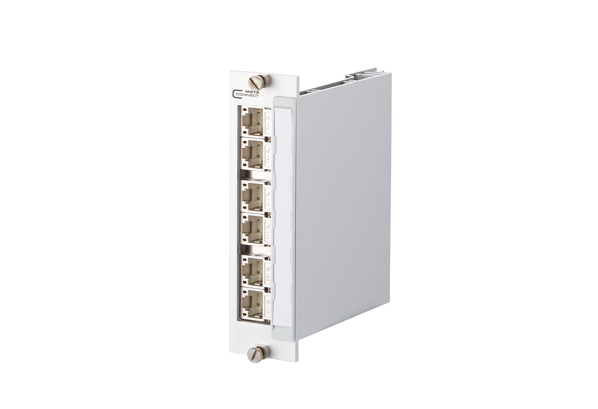 METZ CONNECT Patchpanel 6Ports 3HE Cat6A 130B11E2-E 6Ports Schirm 128,5x35x108mm
