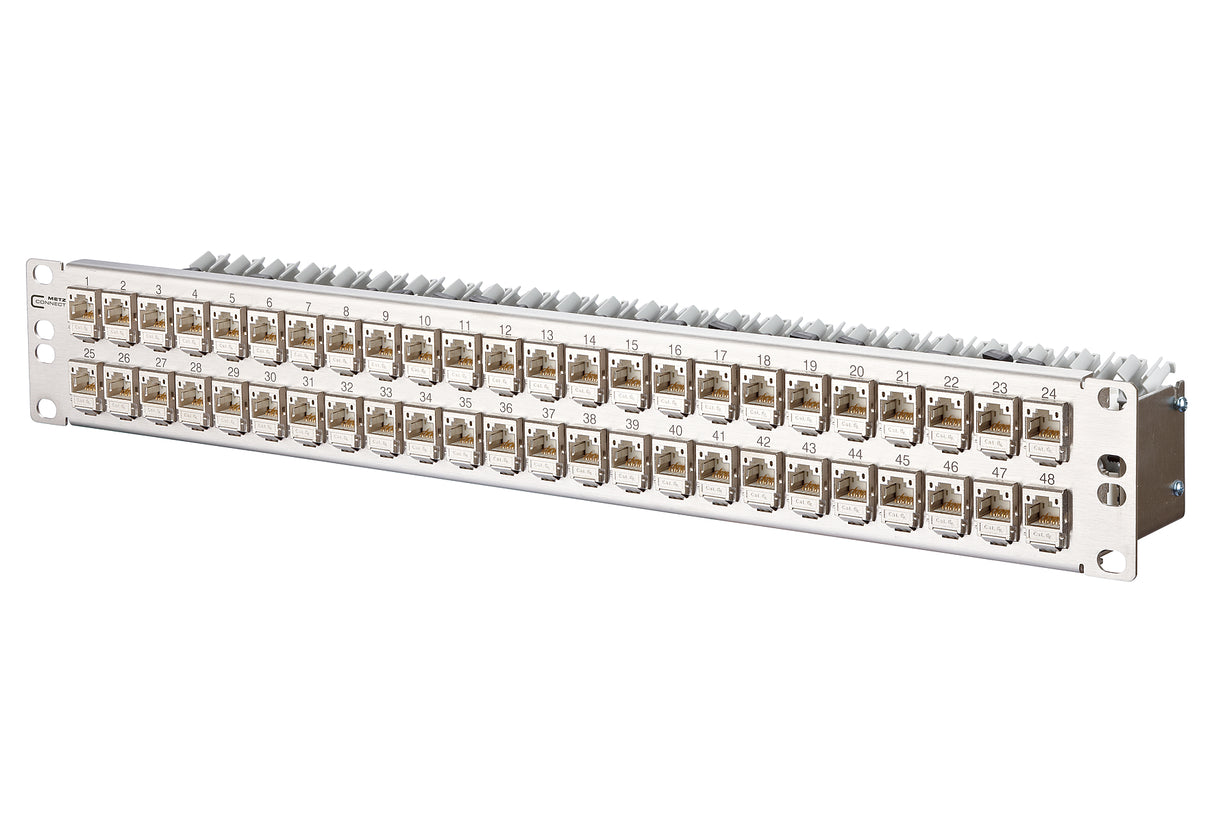 METZ CONNECT Patchpanel 48Ports 1,5HE 130B11P4-E 48Ports Cat6A Schirm