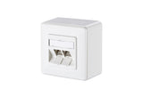 METZ CONNECT Anschlussdose Cat6A AP IDC 130B12D20027-E 2xRJ45 ver-ws Kanaleinb