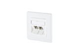 METZ CONNECT Anschlussdose Cat6A 2xRJ45 130B12D21027-E ver-ws Kanaleinb schräg