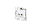 METZ CONNECT Anschlussdose Cat6A 2xRJ45 130B12D21127-E ver-ws Kanaleinb schräg