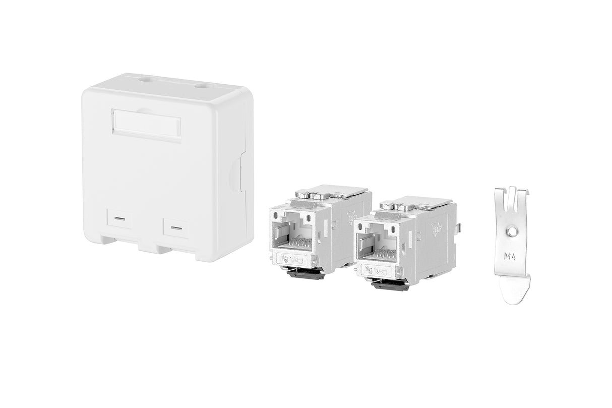 METZ CONNECT REG-Anschlussdose Cat6A rws 130B21D2APL-E 1xRJ45 IDC m.Staubschutz
