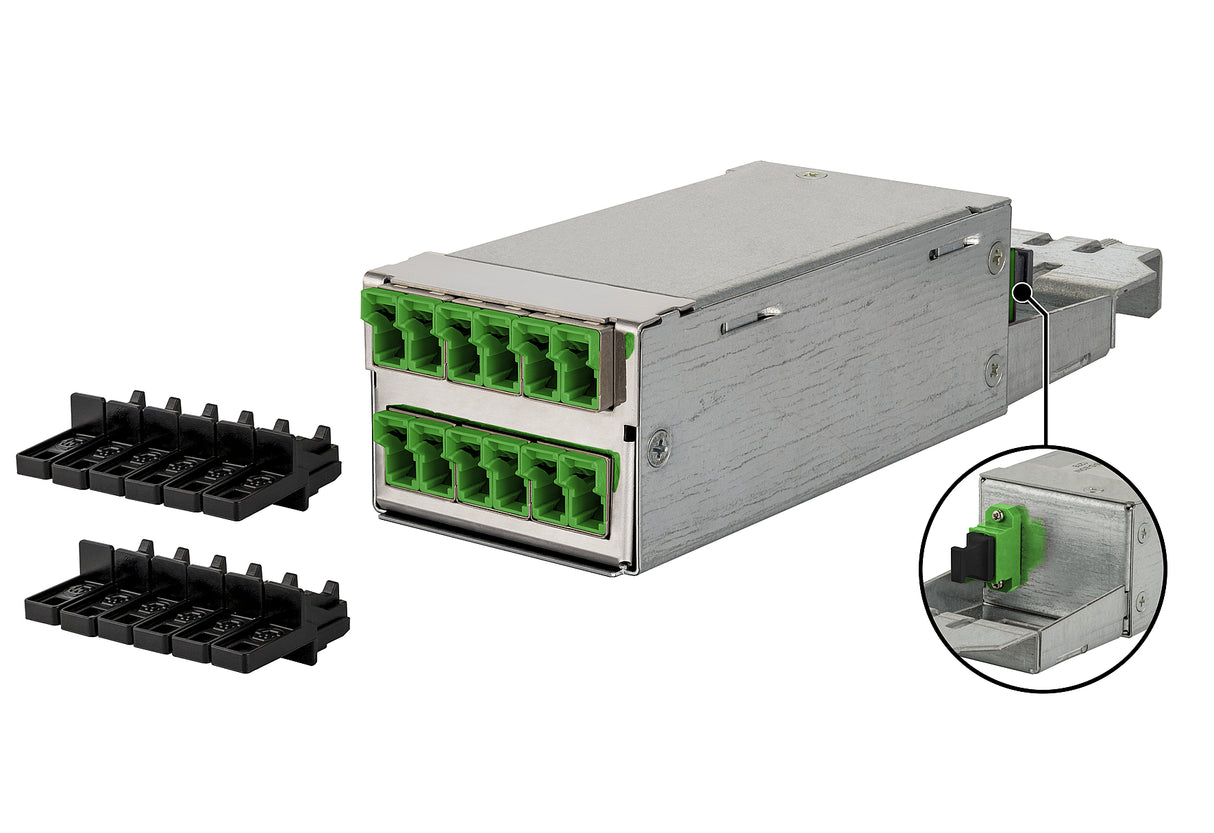METZ CONNECT LWL-Moduleinsatz 6f E2000c 130D219QM0000B APC MM m.Kuppl/Adapt gr