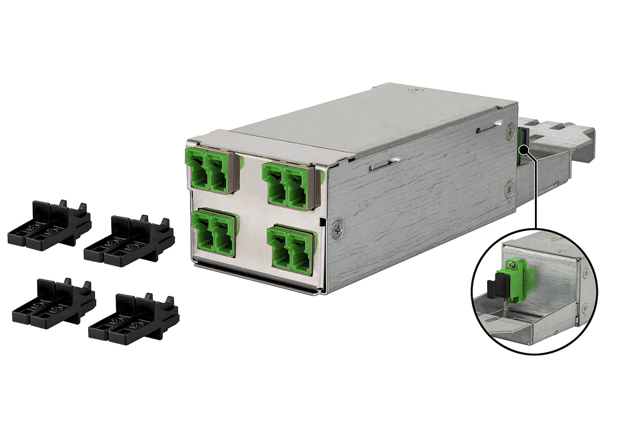 METZ CONNECT LWL-Moduleinsatz 4f E2000c 130D229QM0000B APC MM m.Kuppl/Adapt gr