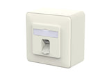 METZ CONNECT Anschlussdose Cat6A AP rws 130D370002-I 1xRJ45 schräg IDC