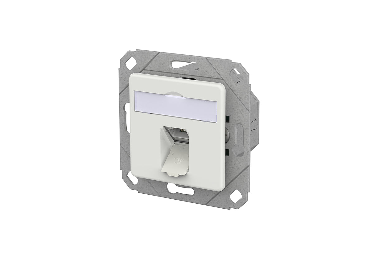 METZ CONNECT Anschlussdose Cat6A 1xRJ45 130D371127-I ver-ws Kanaleinb schräg
