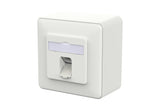 METZ CONNECT Anschlussdose Cat6A AP LSA 130E370027-I 1xRJ45 ver-ws schräg