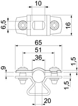 BETTERMANN Abstandsschelle 1f 36mm VA ASL 733 36 A4 geschl hfr f.BS_Bereich