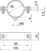 BETTERMANN Abstandsschelle 1f 5mm ST 2900WM8 60 FT geschl hfr