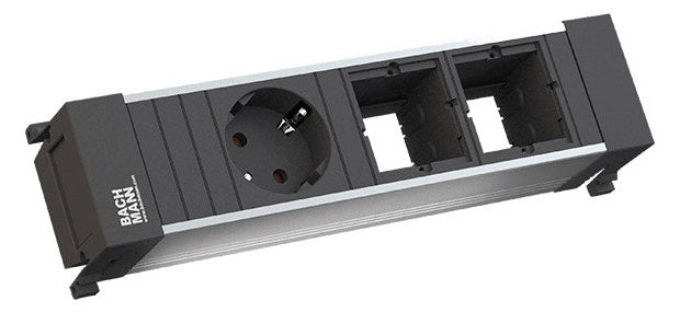 BACHMANN Steckdosenleiste 1/2f sw 0,1m 916.001 35° IP20