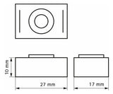 Walraven Distanzblock starQuick grau 27x10x17 10 mm | 0854510
