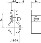 BETTERMANN Spanndrahtschelle 1st ST g/vz 1020 18-28 G 4-9mm/Seil 19-28mm/Kabel