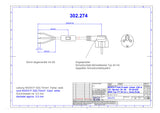 BACHMANN Netzanschlussleitung 2m 10A ws 302.274 3x0,75qmm IP20 Aderendh 0-70°C
