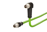 METZ CONNECT Patchkabel Cat6A S/FTP IPX7 142M2X1B050 5m gn M12 M12 gekreuzt