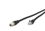 METZ CONNECT Patchkabel Cat6A SF/UTP 5m 142M5X15050 IP65 sw M12 RJ45 gekreuzt