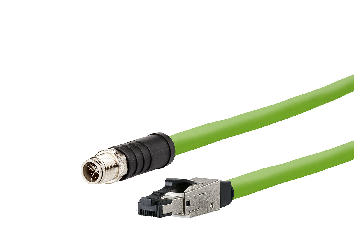 METZ CONNECT Patchkabel Cat6A SF/UTP 15m 142M6X18150 IP65 gn M12 RJ45 1:1 26qmm