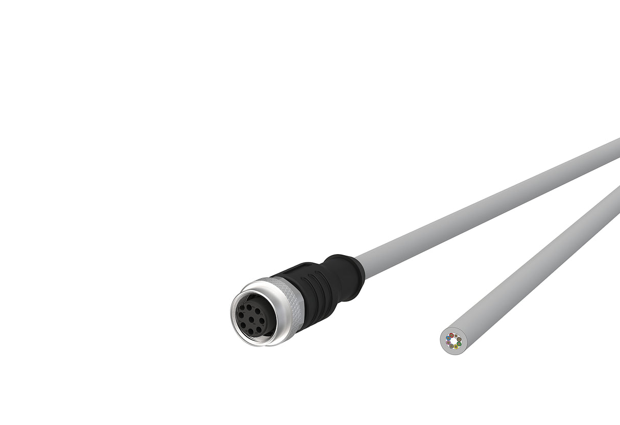 METZ CONNECT Sensor-Aktorkabel 8p 10m 142MKA20100 M12 Female ger fr.Ende PVC