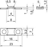 BETTERMANN Befestigungsschelle 1f 6,5mm 7901 6.5 G zweilappig ST hfr
