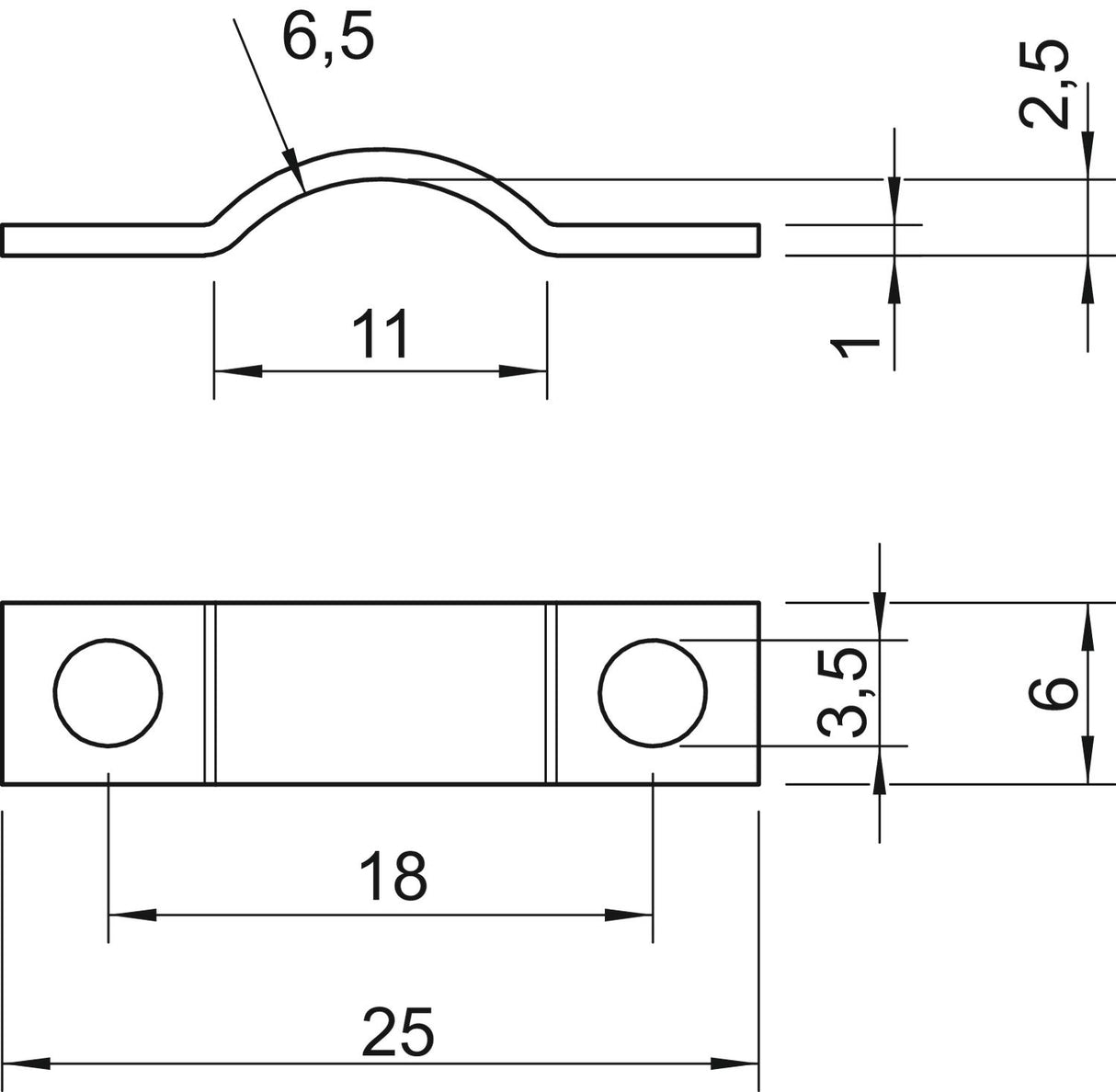 BETTERMANN Befestigungsschelle 1f 6,5mm 7902 6 G zweilappig ST hfr