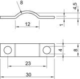 BETTERMANN Befestigungsschelle 1f 8mm 7902 8 G zweilappig ST hfr