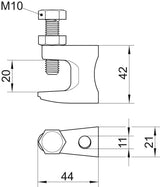 BETTERMANN Befestigungsklammer 20mm Guss FL 2 TG unbeh