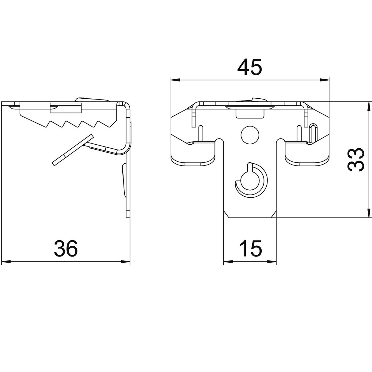 BETTERMANN Trägerklammer M6 3-7mm ST SCUIT 3-7 M6 Zn/AluLam