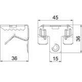 BETTERMANN Trägerklammer M6 7-13mm ST SCUIT 7-13 M6 Zn/AluLam