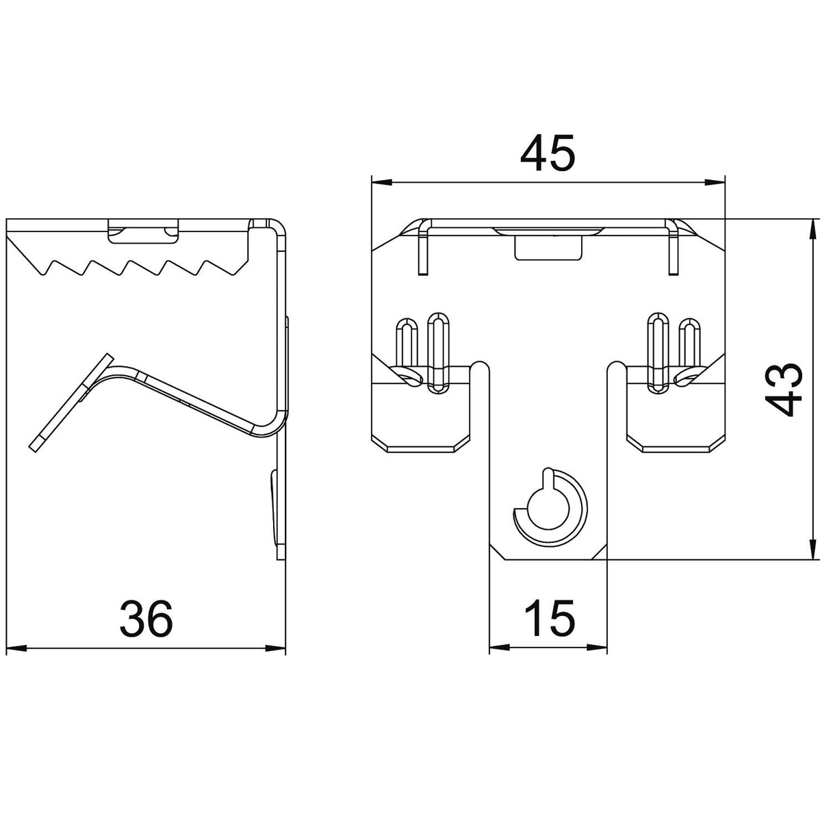 BETTERMANN Trägerklammer M6 14-20mm ST SCUIT 14-20 M6 Zn/AluLam