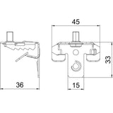 BETTERMANN Trägerklammer M6 3-7mm ST SCUTB 3-7 M6 Zn/AluLam