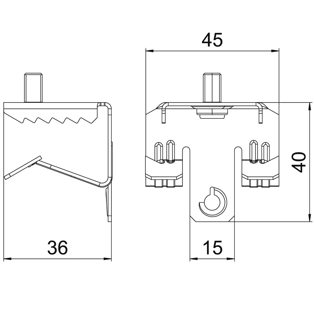 BETTERMANN Trägerklammer M6 14-20mm ST SCUTB 14-20 M6 Zn/AluLam