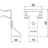 BETTERMANN Trägerklammer M6 10-15mm ST SCTR 10-15 M6 Zn/AluLam