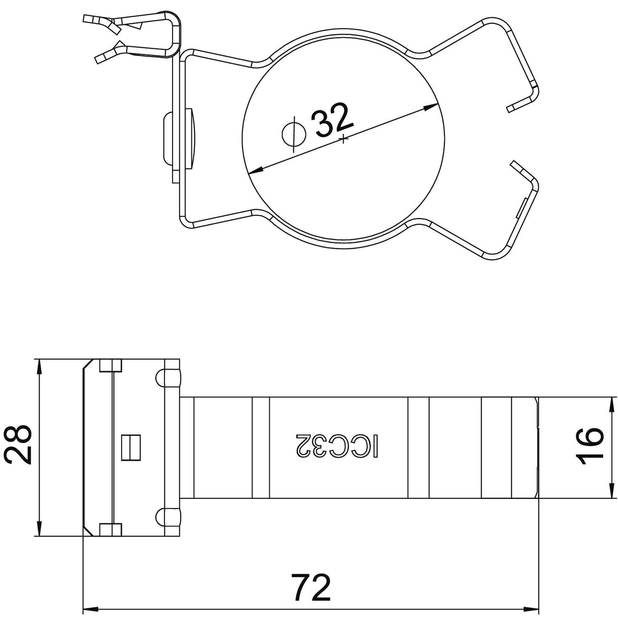 BETTERMANN Trägerklammer 30-32mm ST SCHPC 1,5-4 D32 1,5-4mm Zn/AluLam