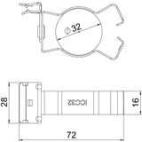 BETTERMANN Trägerklammer 30-32mm ST SCHPC 1,5-4 D32 1,5-4mm Zn/AluLam
