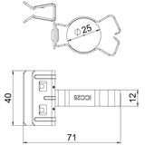 BETTERMANN Trägerklammer 20-25mm 4-10mm SCHPC 4-10 D25 ST Zn/AluLam