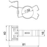 BETTERMANN Trägerklammer 30-32mm ST SCHPC 10-15 D32 10-15mm Zn/AluLam