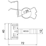 BETTERMANN Trägerklammer 20-25mm ST SCHPC 15-20 D25 15-20mm Zn/AluLam