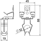BETTERMANN Trägerklammer 32mm 7-13mm ST SCVPO 7-13 D32 Zn/AluLam
