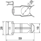 BETTERMANN Trägerklammer 25mm 1,5-4mm SCHPO 1,5-4 D25 ST Zn/AluLam