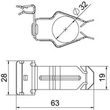 BETTERMANN Trägerklammer 32mm 1,5-4mm SCHPO 1,5-4 D32 ST Zn/AluLam