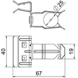 BETTERMANN Trägerklammer 25mm 4-10mm ST SCHPO 4-10 D25 Zn/AluLam