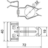 BETTERMANN Trägerklammer 32mm 4-10mm ST SCHPO 4-10 D32 Zn/AluLam