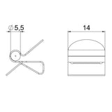 BETTERMANN Trägerklammer 4,5-5,5mm ST SCC 1-4 D5,5 1-4mm Zn/AluLam
