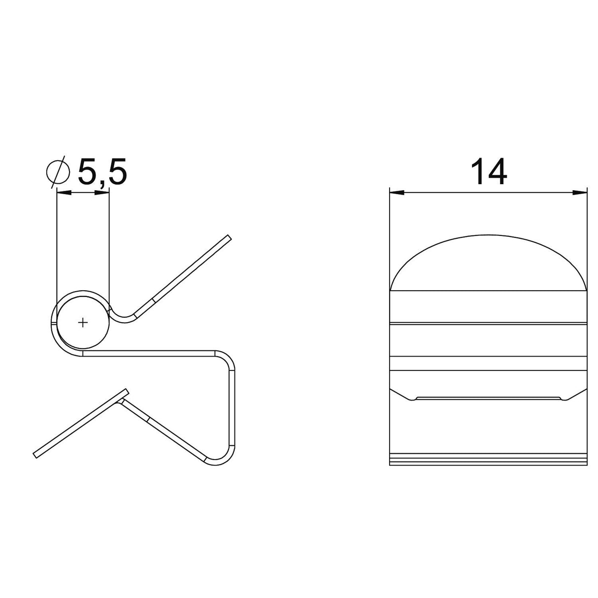 BETTERMANN Trägerklammer 4,5-5,5mm ST SCC 4-7,5 D5,5 4-7,5mm Zn/AluLam