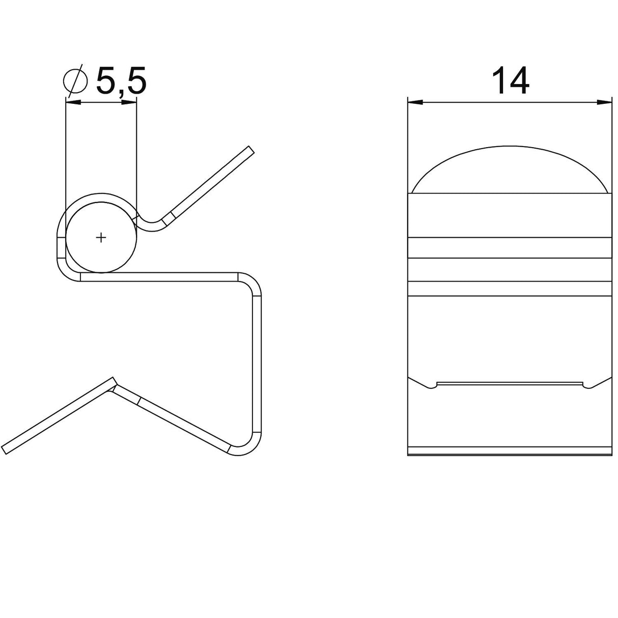 BETTERMANN Trägerklammer 4,5-5,5mm ST SCC 7,5-12 D5,5 7,5-12mm Zn/AluLam