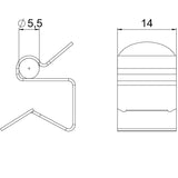 BETTERMANN Trägerklammer 4,5-5,5mm ST SCC 7,5-12 D5,5 7,5-12mm Zn/AluLam