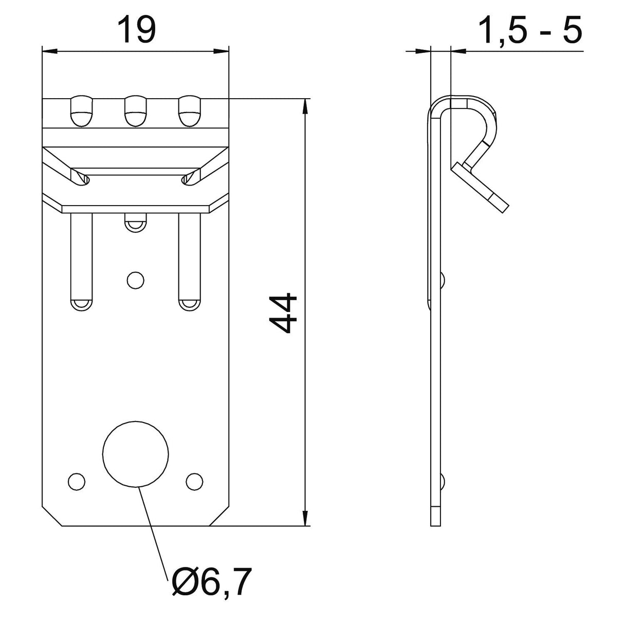 BETTERMANN Trägerklammer 1,5-5,5mm ST SKL 1,5-5 Zn/AluLam