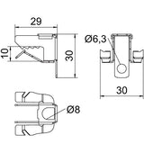 BETTERMANN Trägerklammer 3-8mm ST SK MULTI 3-8 Zn/AluLam